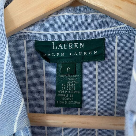 Ralph Lauren Striped Crest Logo Shirt Dress - Picture 5 of 5